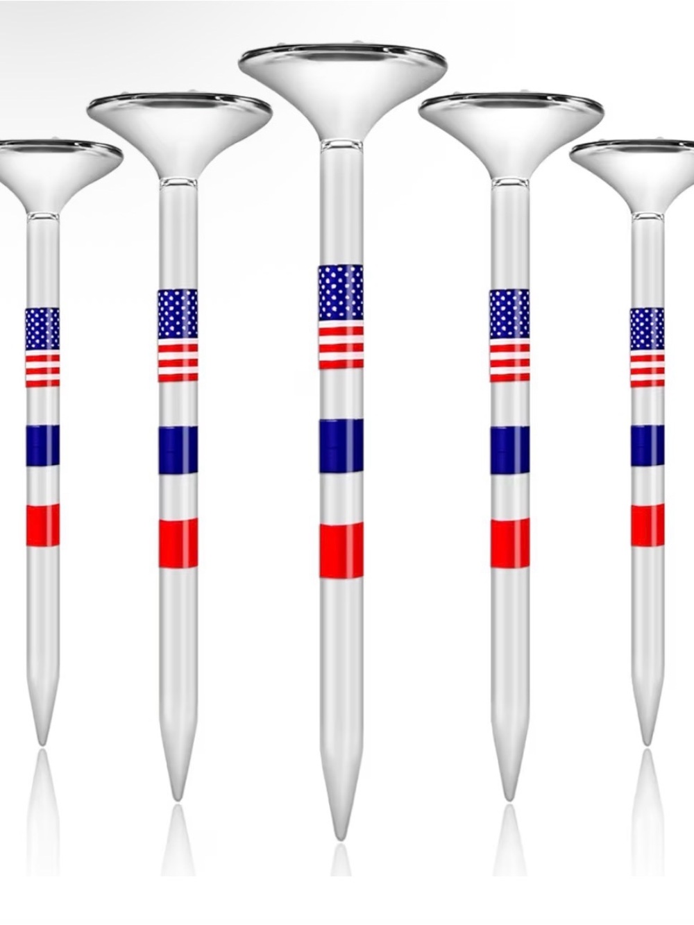 Premium Golf Tees, 3 1/4'' Unbreakable Transparent Plastic Golf Tees